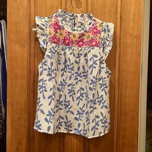 THML Prairie State Embroidered Top